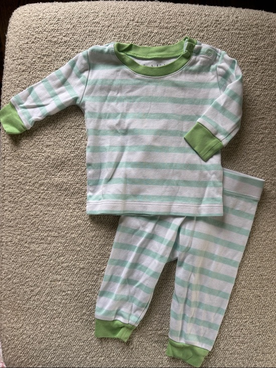 LAKE Other - Lake Pajamas Green & White Striped Kids Pajama Set